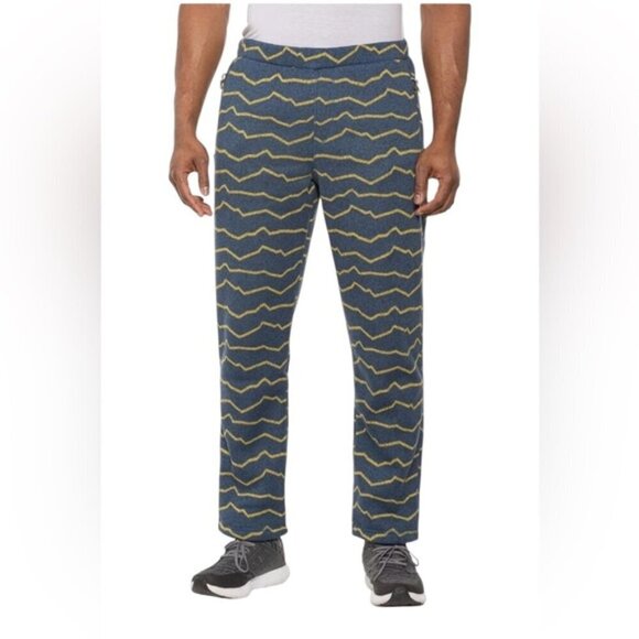 THE NORTH FACE Men’s Printed Gordon Lyons Warm Pants blue/yellow size small - Picture 1 of 12